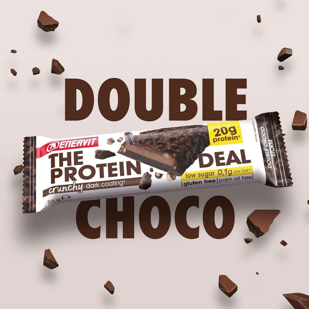 Enervit The Protein Deal Bar Double Choco Storm 55g (Pack of 25) - image 2