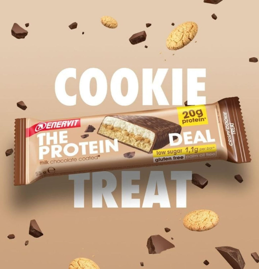 Enervit The Protein Deal Bar Crispy Cookie Treat 55g (Pack of 25) - image 2