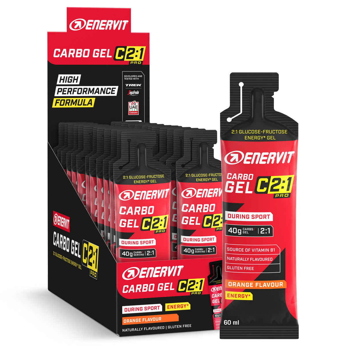Enervit C2:1 Carbo Gel Orange 60ml (Pack of 24)