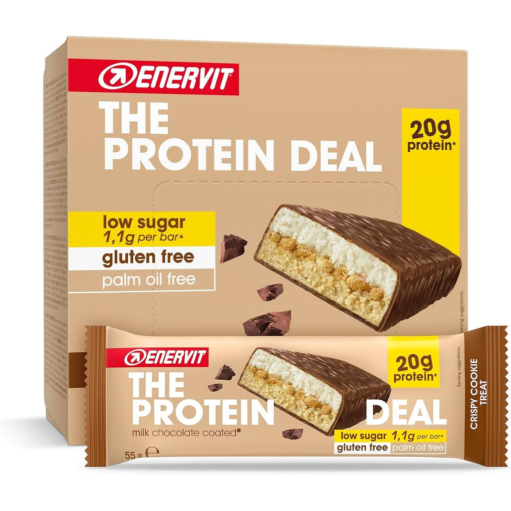 Enervit The Protein Deal Bar Crispy Cookie Treat 55g (Pack of 25)