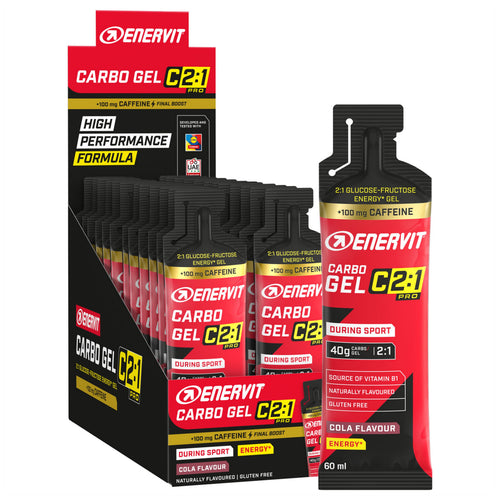 Enervit C2:1 Carbo Gel Cola with Caffeine 60ml (Pack of 24)