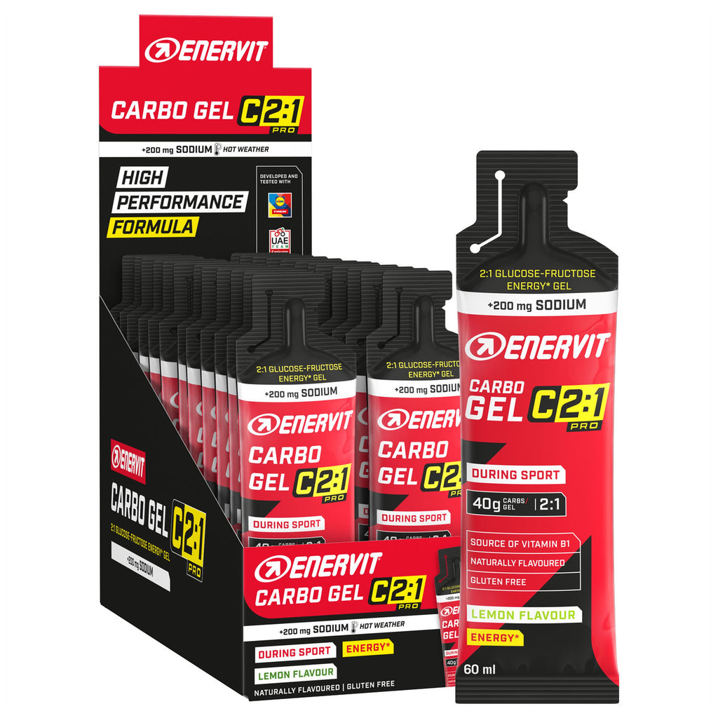 Enervit C2:1 Carbo Gel Lemon with Sodium 60ml (Pack of 24)