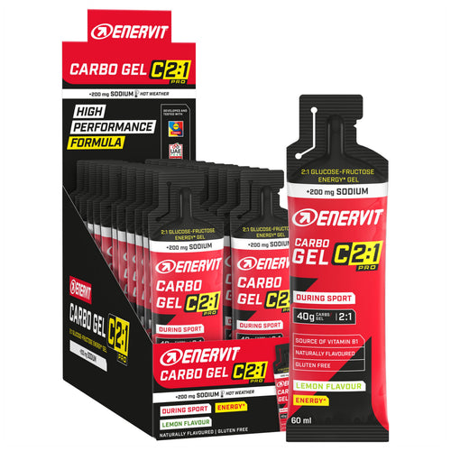 Enervit C2:1 Carbo Gel Lemon with Sodium 60ml (Pack of 24)